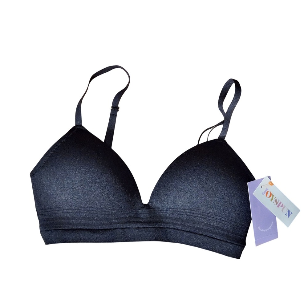 Joyspun Womens Wirefree Bra Black Seamless T-Shirt Bra Size Small JS72P811 NWT
